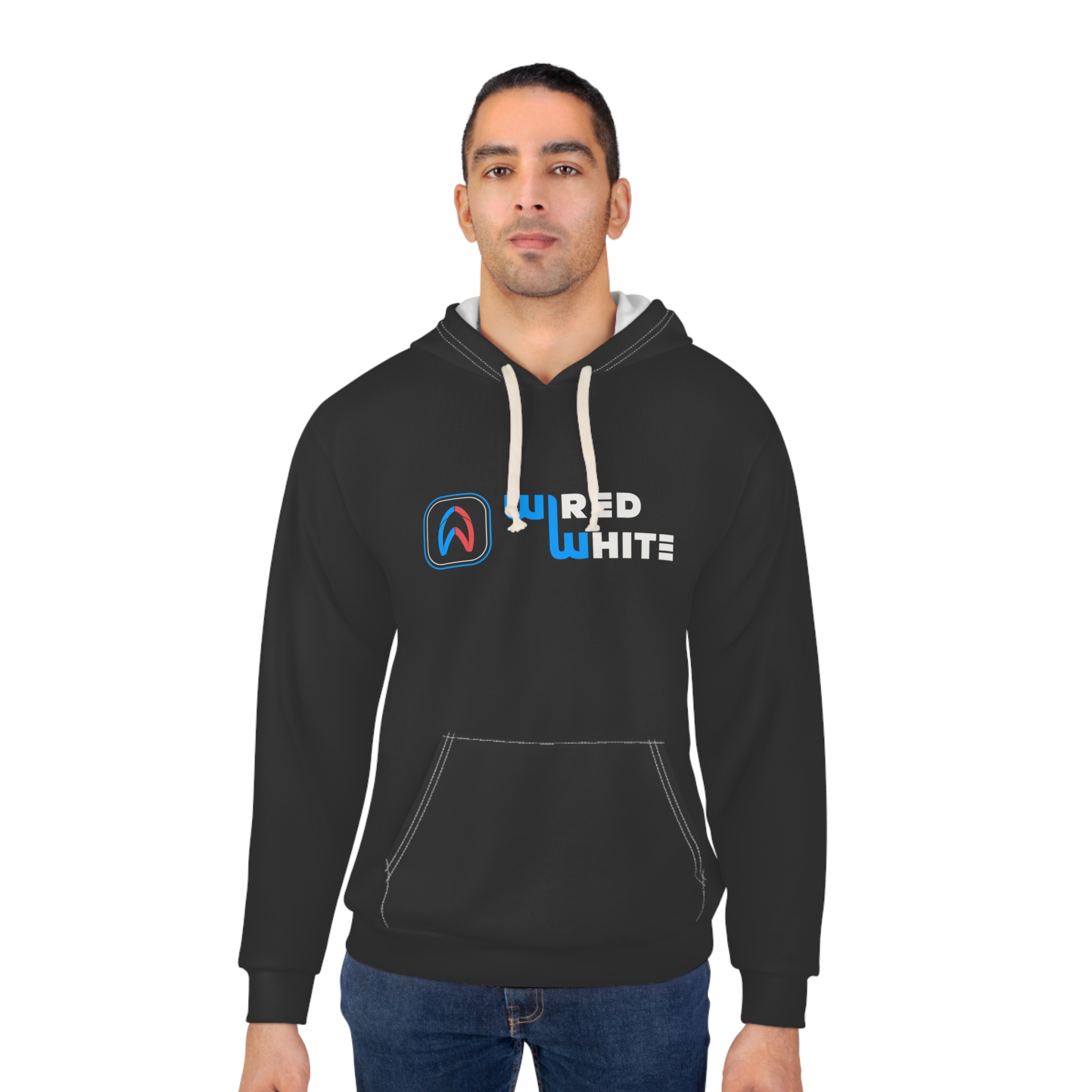 Hoodie Unisex Pullover Designed by WiredWhite - Image 4